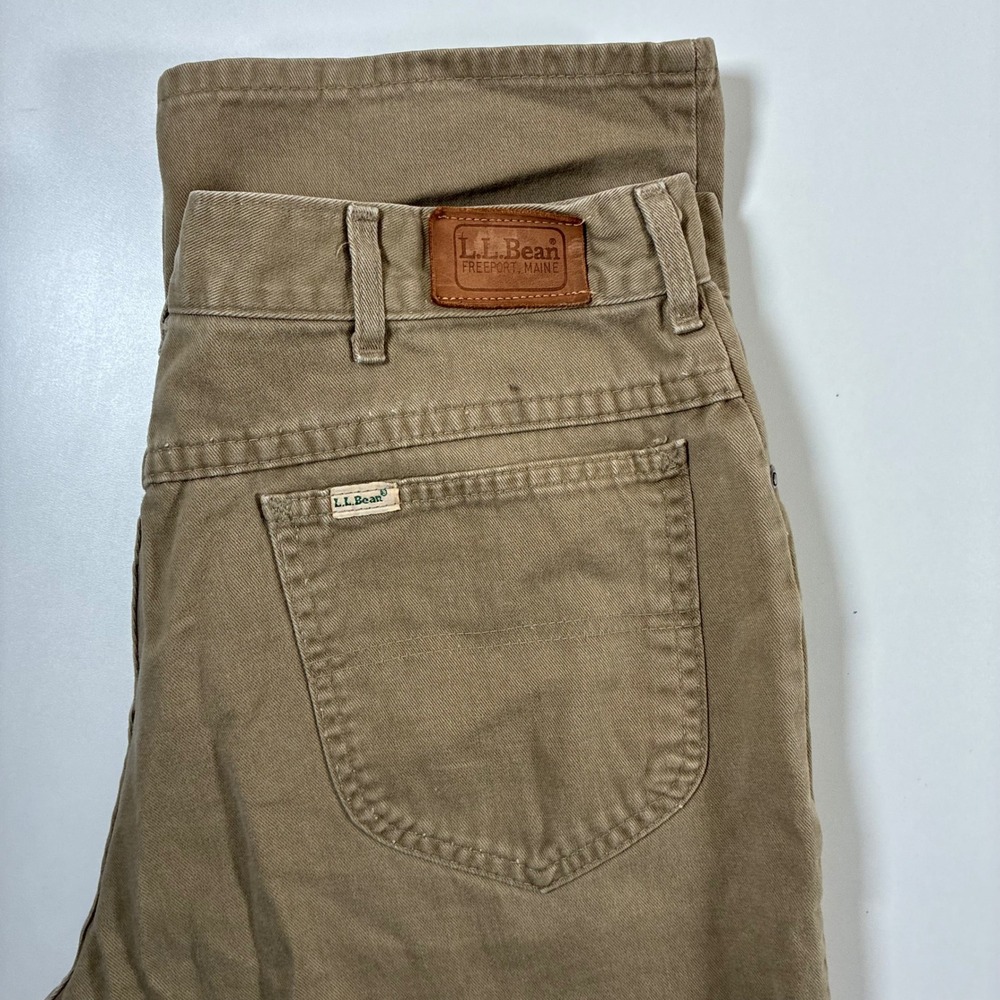 Vintage Bean Pants 33x31 Made in USA Canvas Workwear 5 Pocket Chino (Tag 35x32)